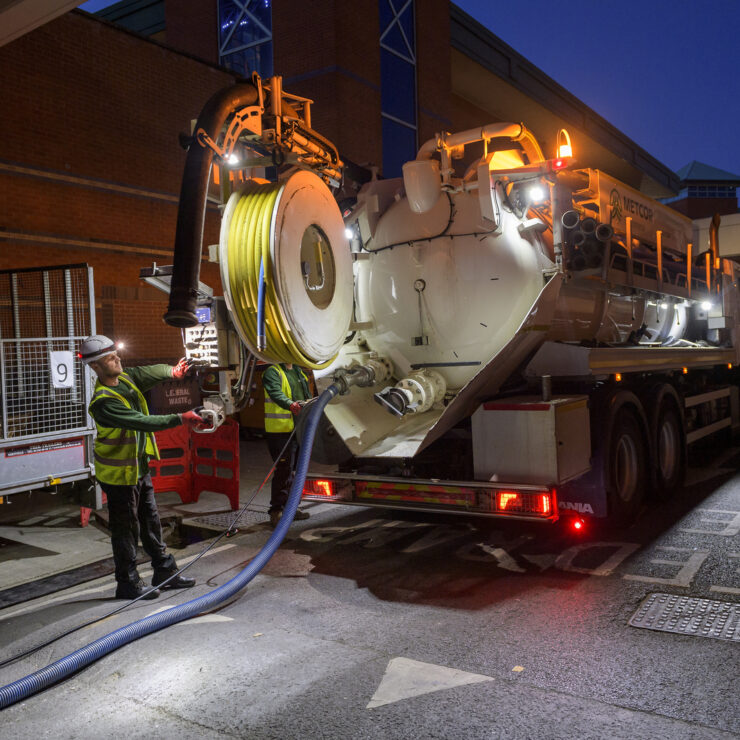 Metcor Tanker during night time maintenance