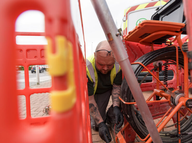 Preparing to send down a CCTV probe