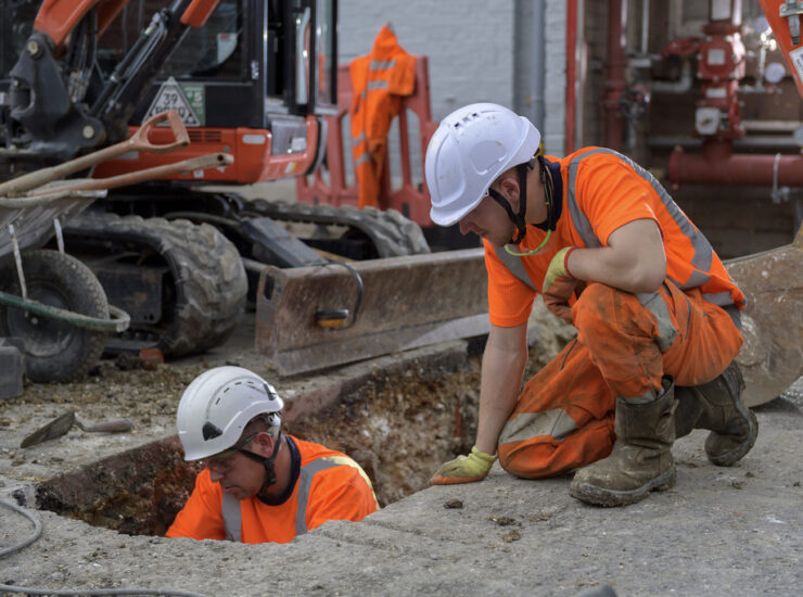 replacing an old drain and sewer system